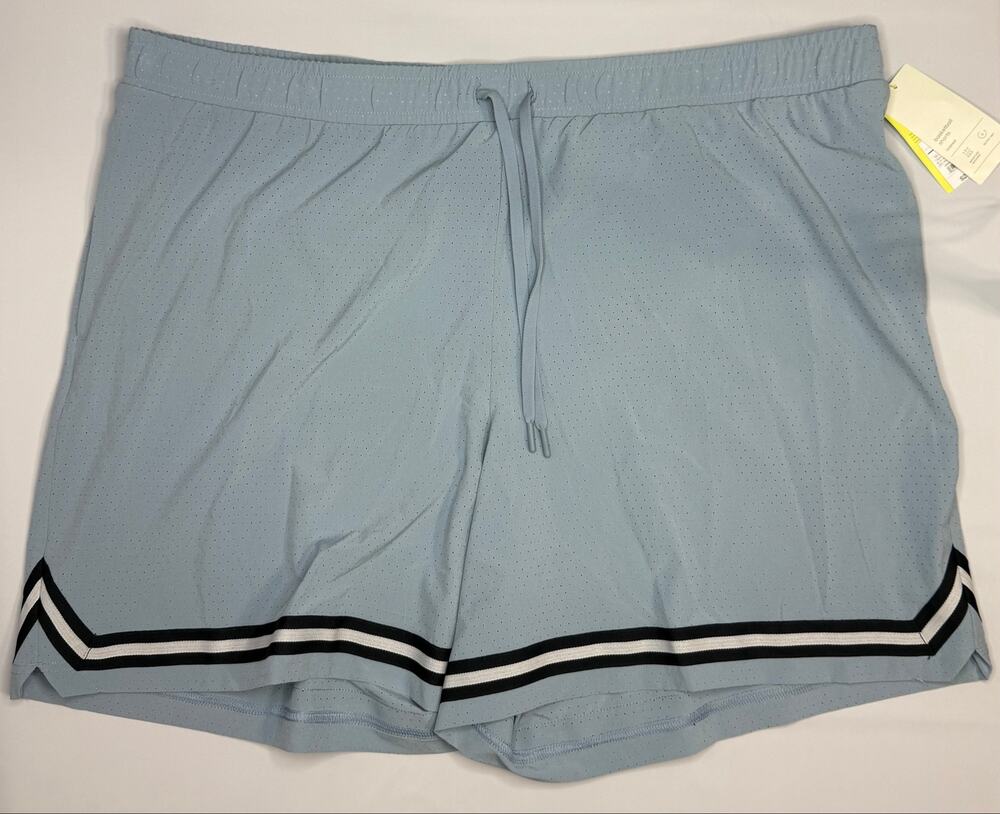 All In Motion XXL Basketball Shorts Light Blue Athletic Mesh NWT